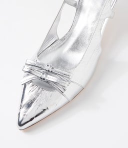 COSIMA MO SILVER CRINKLE LEATHER