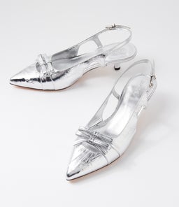 COSIMA MO SILVER CRINKLE LEATHER