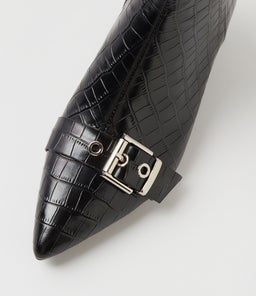CAILEN MO BLACK CROC LEATHER