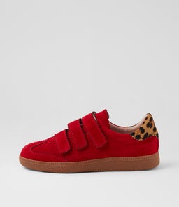 DANELA MO RED LEOPARD SUEDE PONY