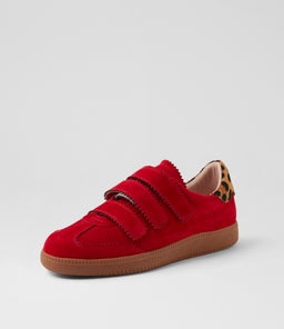 DANELA MO RED LEOPARD SUEDE PONY