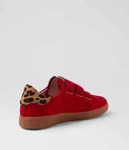 DANELA MO RED LEOPARD SUEDE PONY