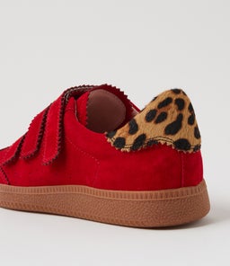 DANELA MO RED LEOPARD SUEDE PONY