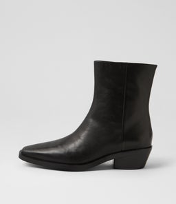 FYONA MO BLACK BLACK HEEL LEATHER