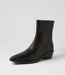 FYONA MO BLACK BLACK HEEL LEATHER