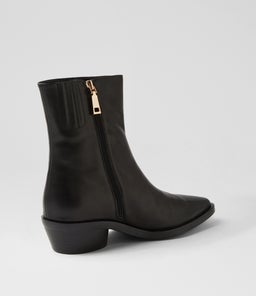 FYONA MO BLACK BLACK HEEL LEATHER