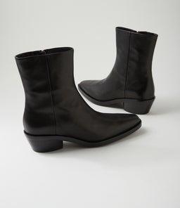 FYONA MO BLACK BLACK HEEL LEATHER