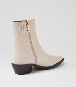 FYONA MO CREAM BLACK HEEL LEATHER