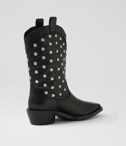 FEEFIE MO BLACK BLACK HEEL LEATHER