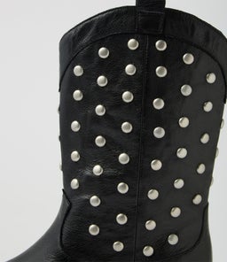 FEEFIE MO BLACK BLACK HEEL LEATHER