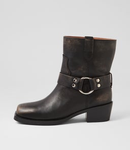 HARLEE MO SMOKEY BLACK LEATHER