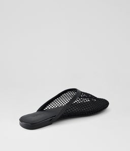 LALLINA MO BLACK PATENT MESH
