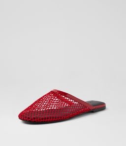 LALLINA MO RED PATENT MESH