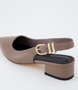 THETRIM MO DK TAUPE LEATHER