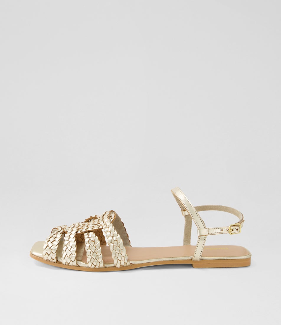 Dessma Gold Leather Sandals Dessma Gold Leather Sandals