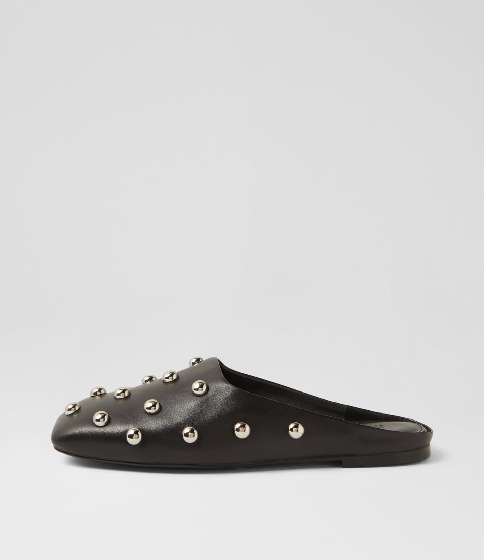 Balora Black Leather Mules Balora Black Leather Mules