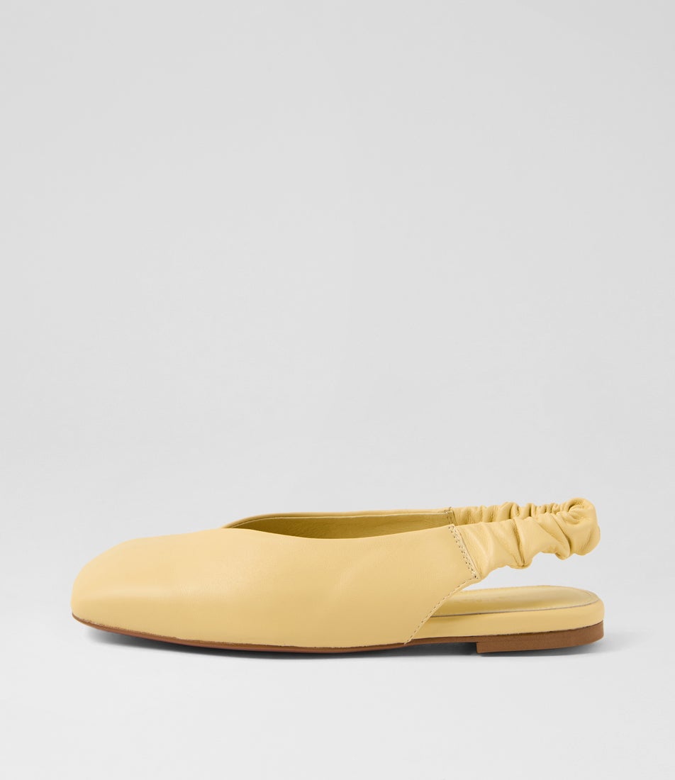 Breetny Lemon Leather Flat Shoes Breetny Lemon Leather Flat Shoes