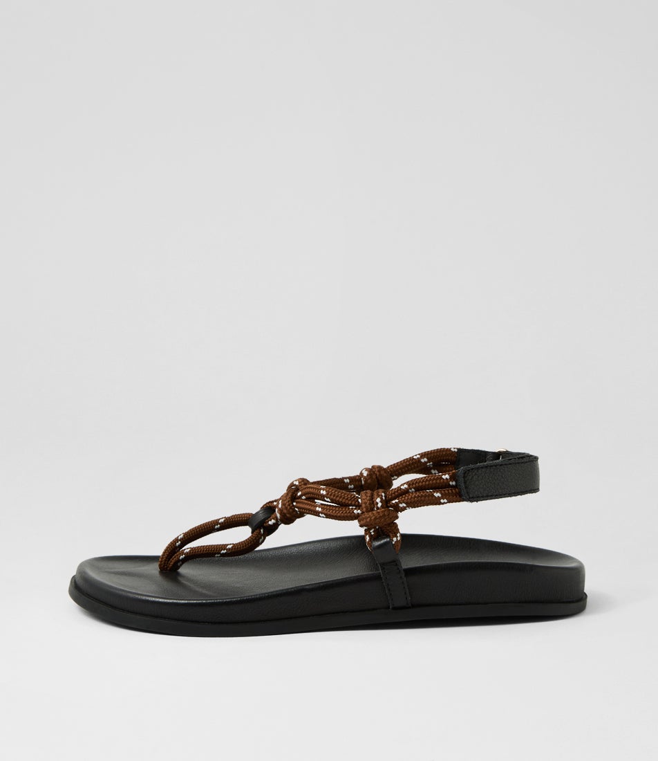 Hervy Choc Black Rope Leather Thongs Hervy Choc Black Rope Leather Thongs