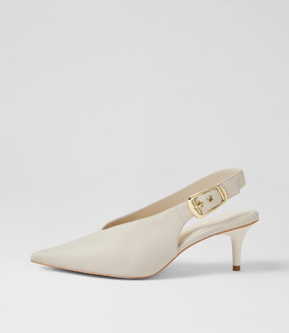 Luxen Cream Leather Pump Heels