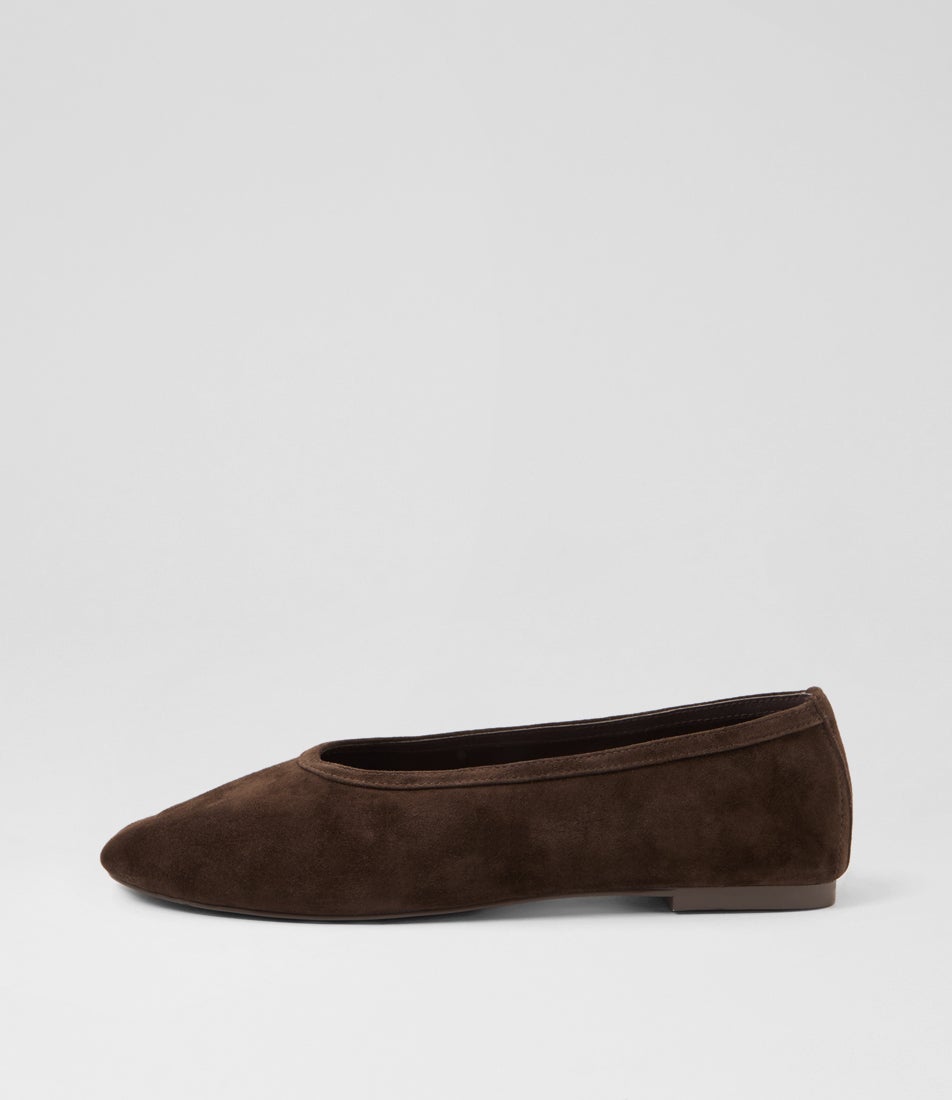 Lenita Espresso Suede Flat Shoes Lenita Espresso Suede Flat Shoes