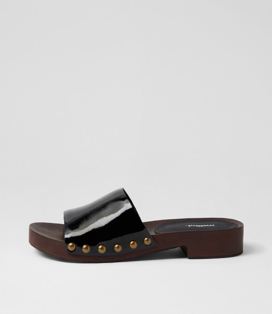 Leyler Black Patent Leather Mules Leyler Black Patent Leather Mules