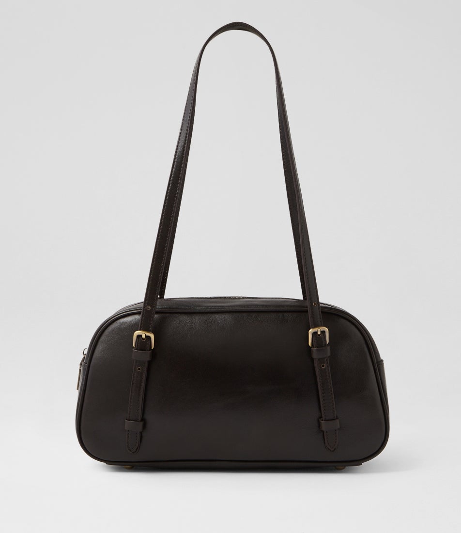 Solea Dark Brown Rub Leather Handbag