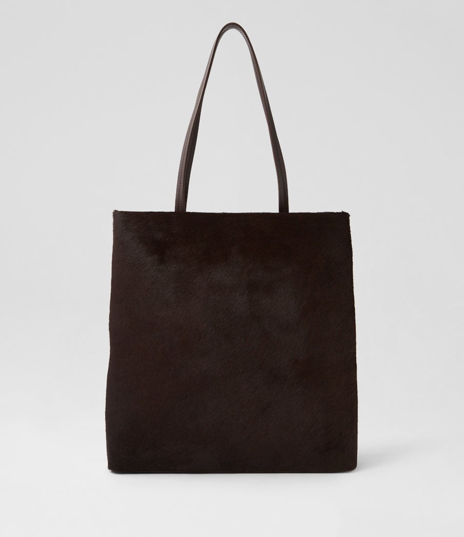 Talli Dark Choc Leather Pony Tote
