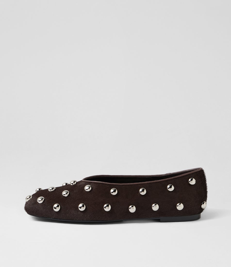 Baloree Choc Pony Flat Shoes