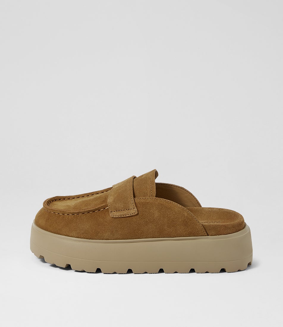 Kravitz Tan Suede Mules