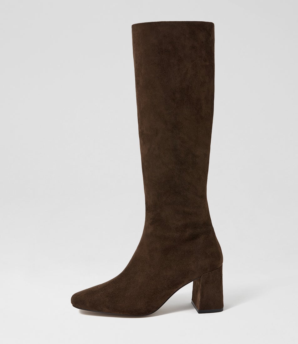 Wommer Espresso Suede Knee High Boots