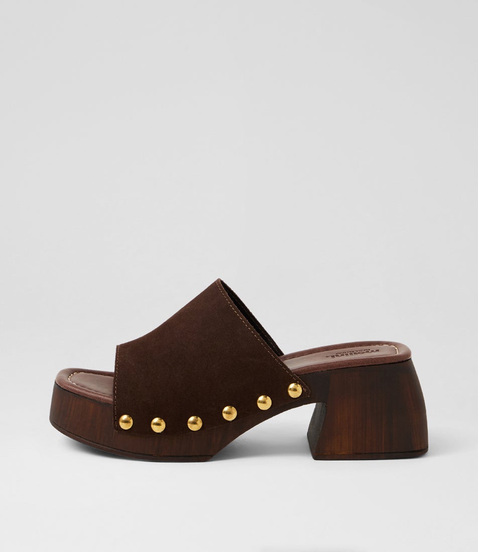 Harlinn Dark Brown Suede Sandals Harlinn Dark Brown Suede Sandals