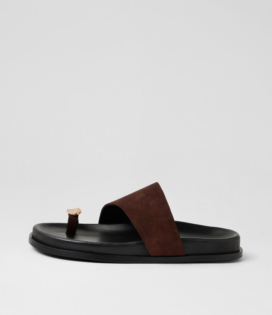 Blize Dark Choc Suede Sandals Blize Dark Choc Suede Sandals
