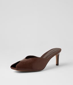 BONNIERE MO BROWN DK BROWN HEEL CRINKLE LEATHER