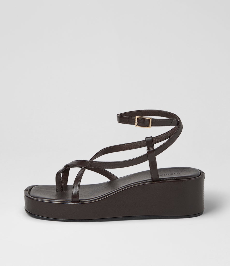 Cinsere Choc Leather Sandals Cinsere Choc Leather Sandals