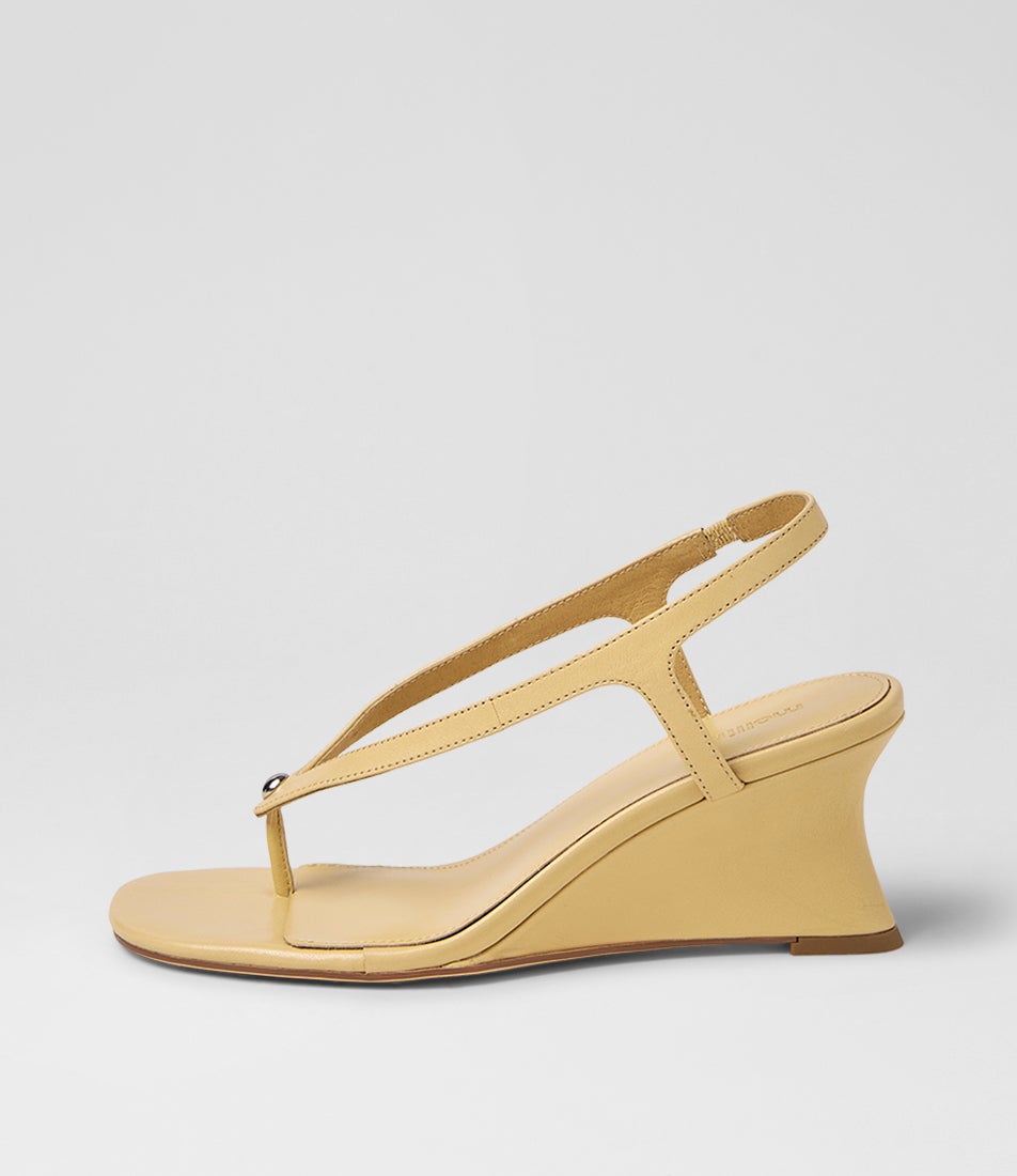 Feltit Faded Lemon Leather Sandals Feltit Faded Lemon Leather Sandals