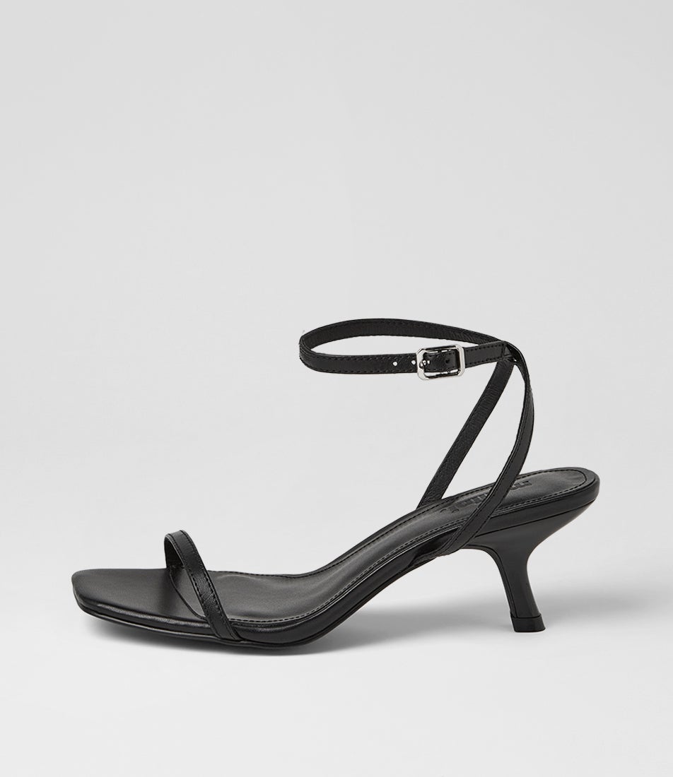 Hazeel Black Leather Sandals Hazeel Black Leather Sandals