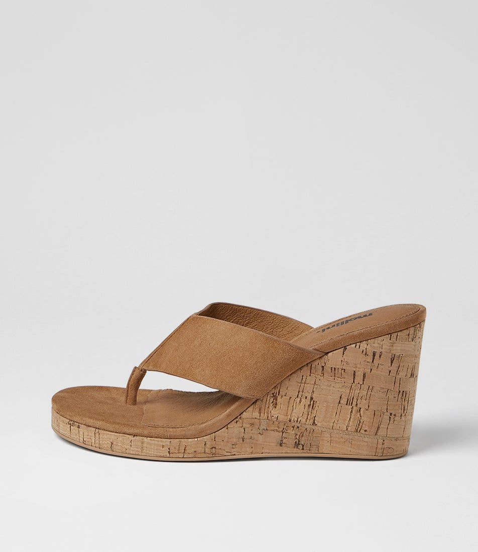 Kontour Tan Cork Suede Sandals Kontour Tan Cork Suede Sandals