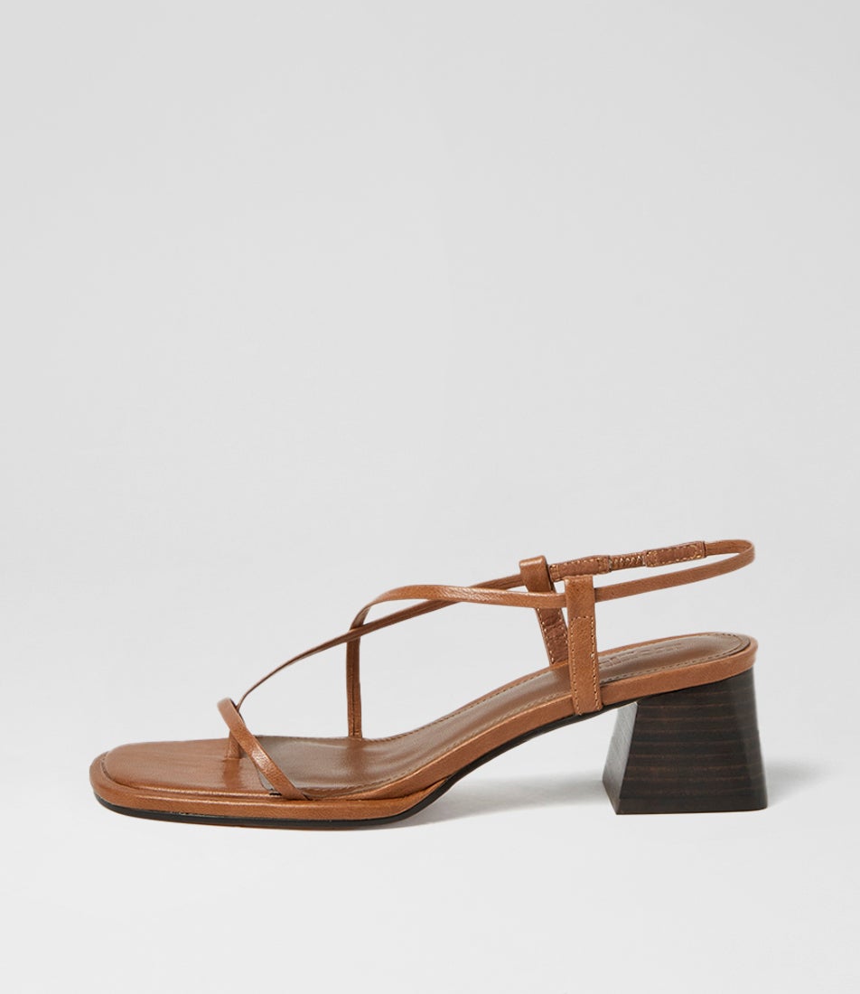 Marcello Cognac Vintage Dark Brown Leather Sandals Marcello Cognac Vintage Dark Brown Leather Sandals
