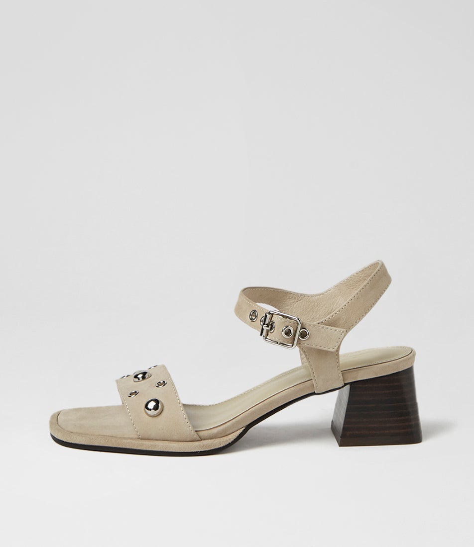 Mariell Stone Dark Brown Suede Sandals Mariell Stone Dark Brown Suede Sandals