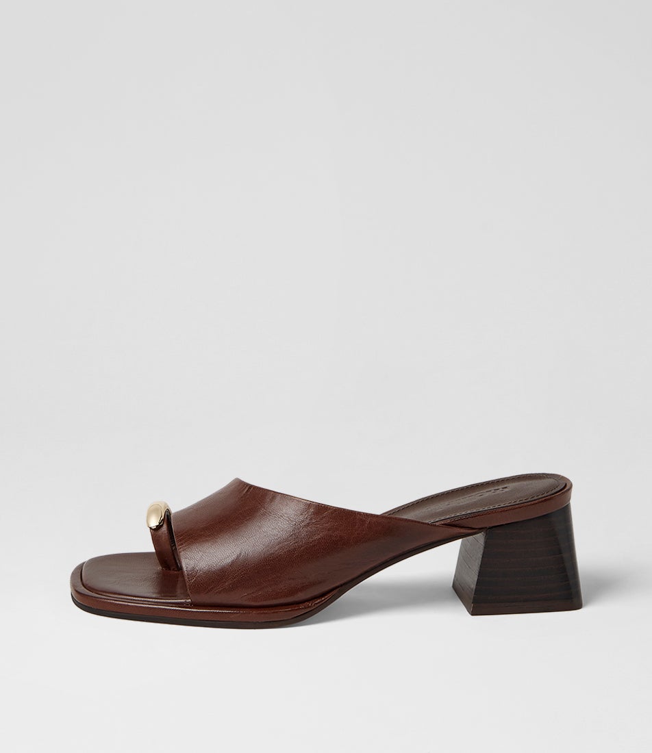 Mathila Choc Vintage Dark Brown Leather Sandals Mathila Choc Vintage Dark Brown Leather Sandals