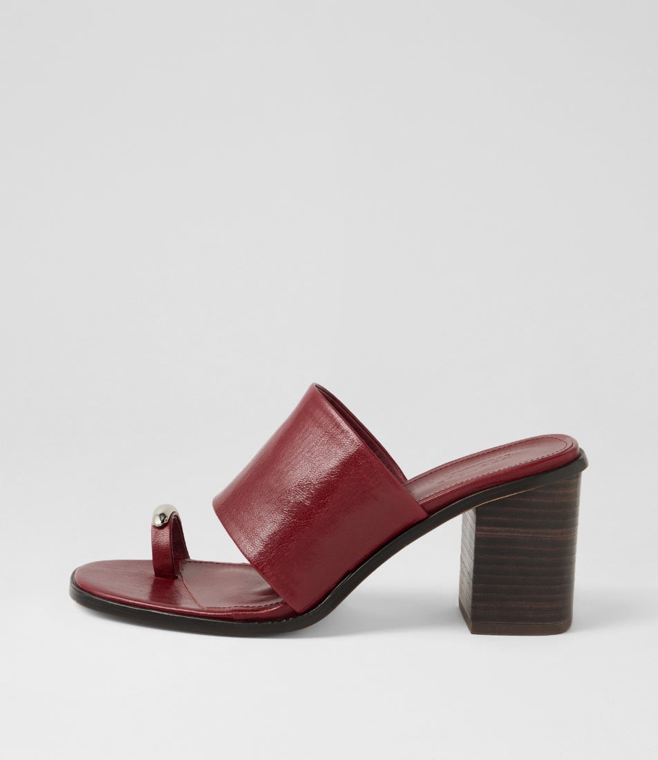 Nari Bordeaux Vintage Dark Brown Leather Sandals