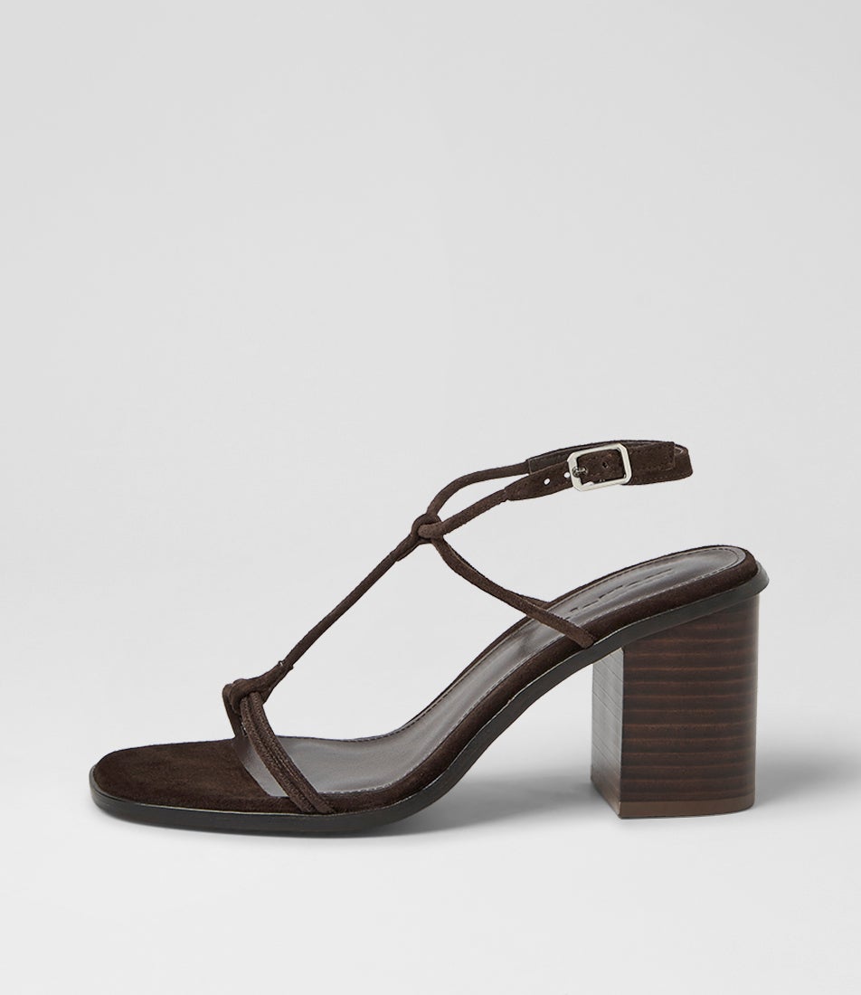 Neun Choc Dark Brown Suede Sandals Neun Choc Dark Brown Suede Sandals