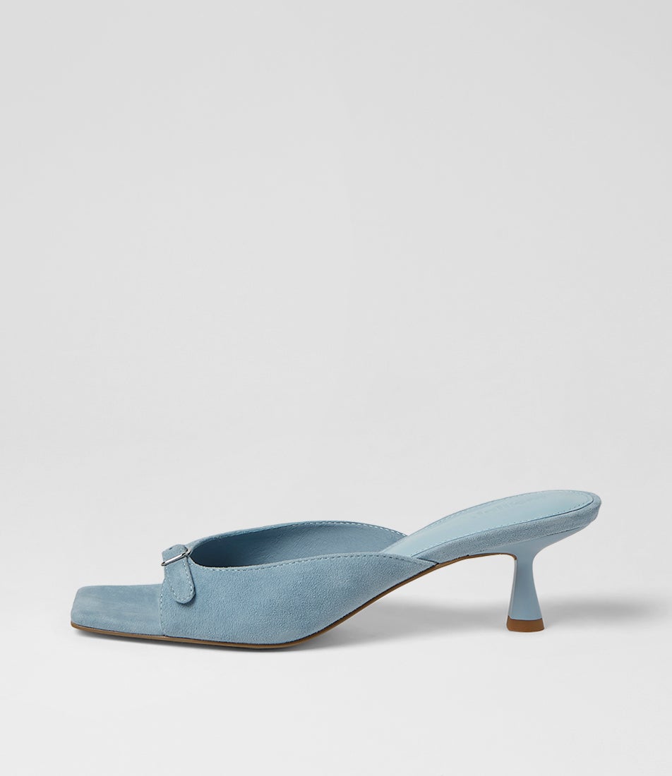 Tendeer Pale Blue Suede Sandals Tendeer Pale Blue Suede Sandals