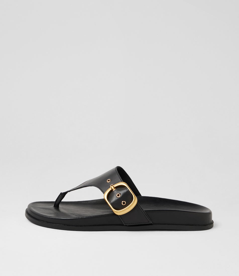 Hectore Black Leather Thongs Hectore Black Leather Thongs