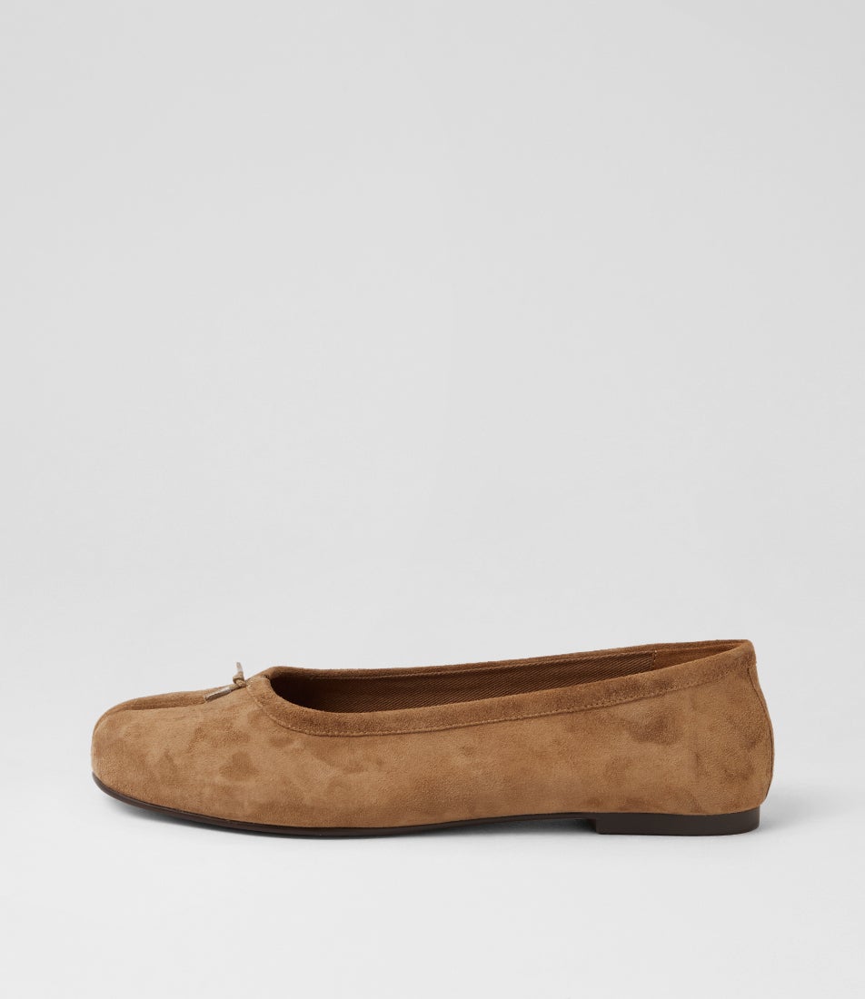 Tivelle Light Choc Suede Ballet Flats Tivelle Light Choc Suede Ballet Flats