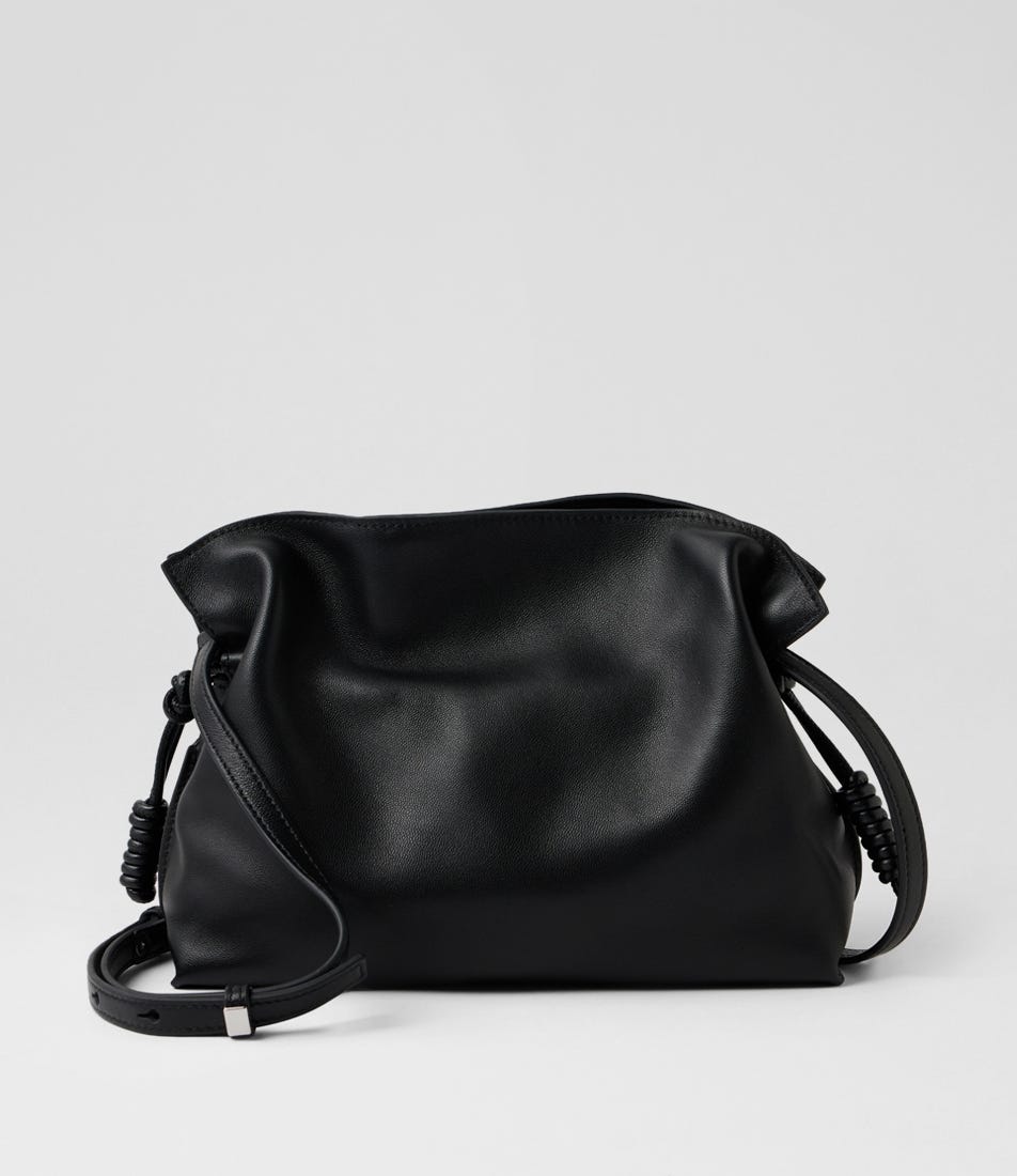 Della Black Leather Handbag