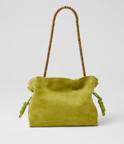 Della Matcha Suede Handbag Della Matcha Suede Handbag