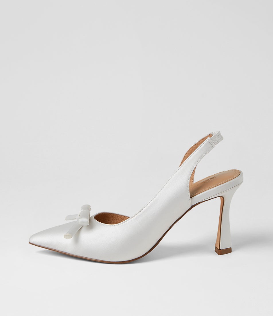 Tiaro White Satin Heels Tiaro White Satin Heels