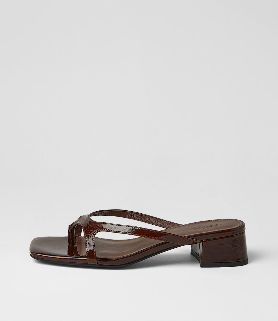 Sieka Choc Crinkle Leather Sandals Sieka Choc Crinkle Leather Sandals
