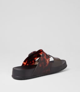 MELISSA COZY SLIDE MY BLACK CLEAR TORTOISE PVC